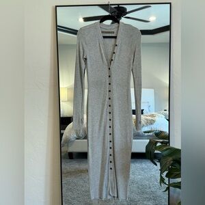 Enza Costa sweater midi dress w/thumbholes